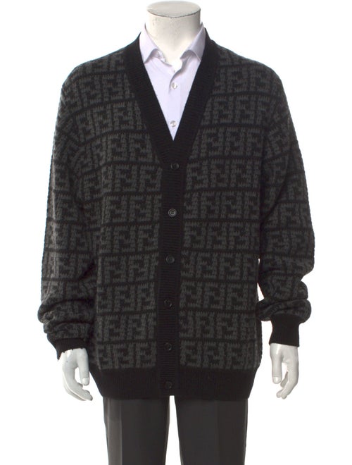 Fendi Zucca FF Logo Cashmere Cardigan