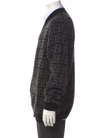 Fendi Zucca FF Logo Cashmere Cardigan