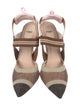 Fendi Zucca FF Logo Mesh Slingback Pumps