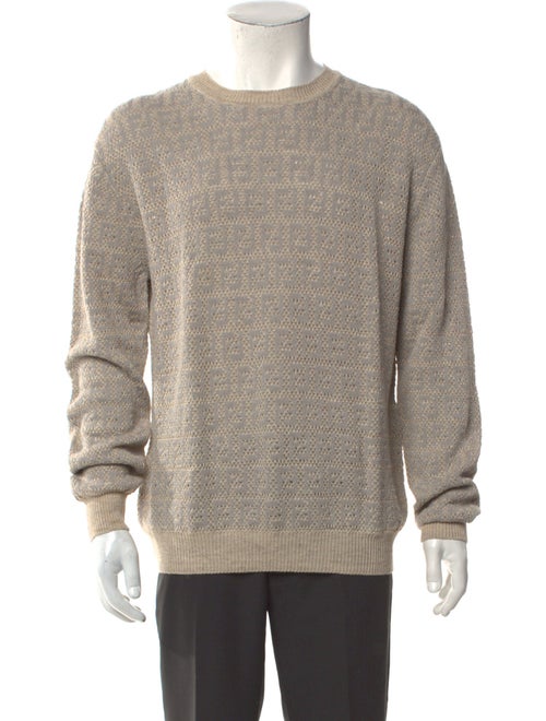 Fendi Zucchino FF Logo Linen Pullover
