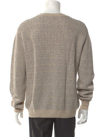 Fendi Zucchino FF Logo Linen Pullover