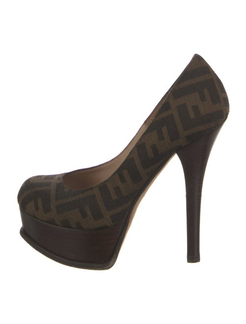 Fendi Zucca FF Logo Canvas Pumps