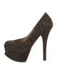 Fendi Zucca FF Logo Canvas Pumps