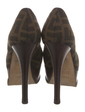 Fendi Zucca FF Logo Canvas Pumps