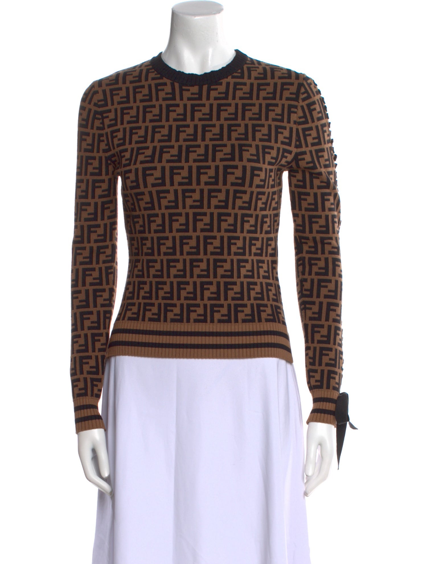 Fendi Printed Crew Neck Sweater