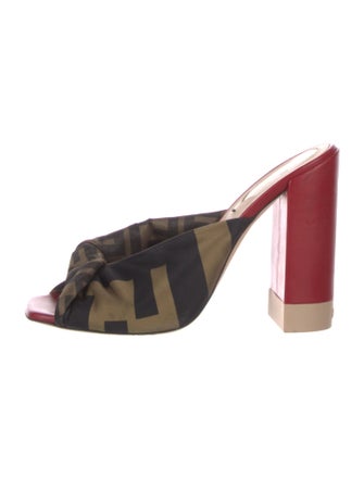 Fendi Zucca FF Logo Printed Slides