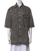 Fendi Three-Quarter Sleeve Button-Up Top
