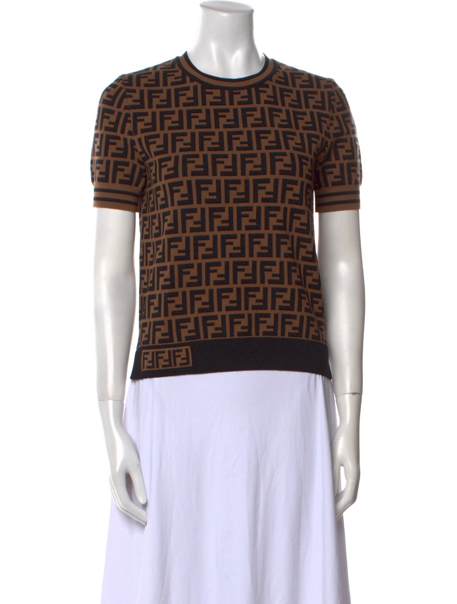 Fendi Printed Crew Neck T-Shirt