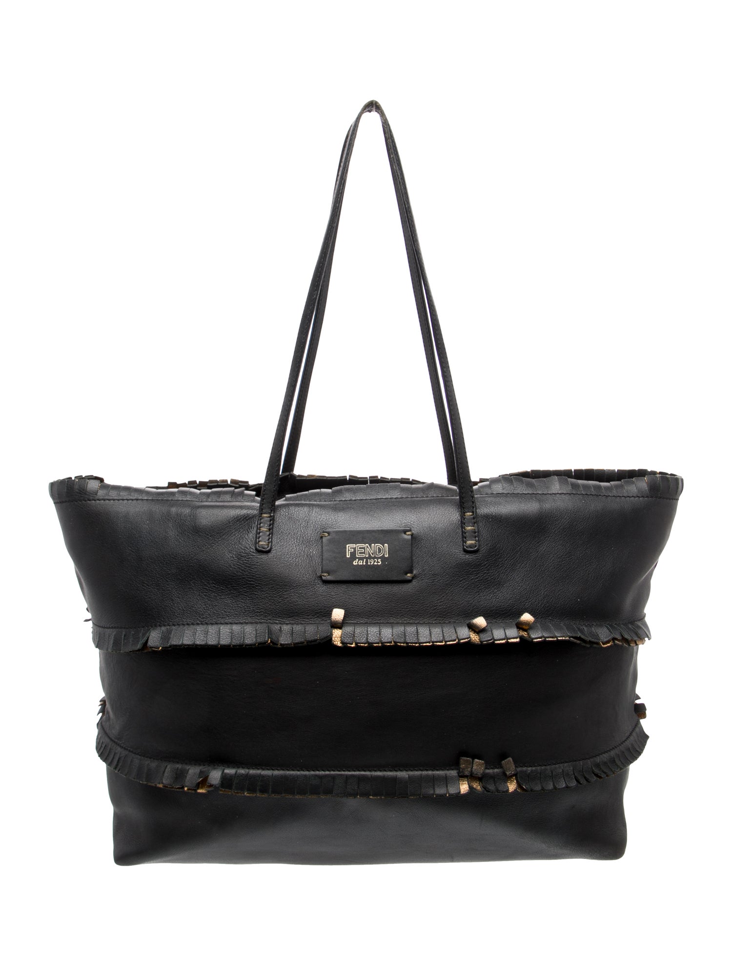 Fendi Leather Roll Tote Large