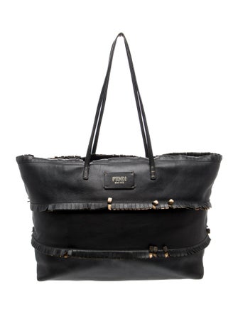 Fendi Leather Roll Tote Large