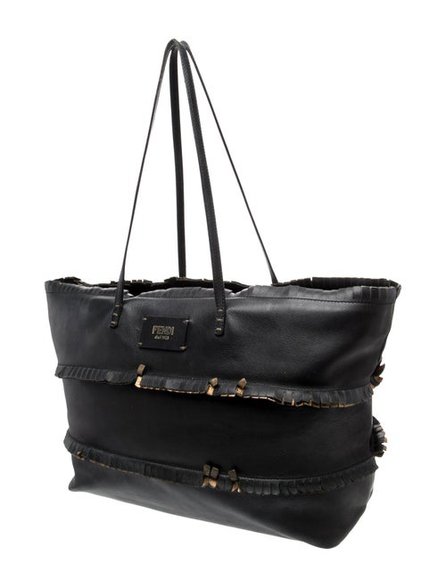 Fendi Leather Roll Tote Large