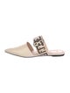 Fendi Zucca FF Logo Leather Mules