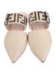 Fendi Zucca FF Logo Leather Mules