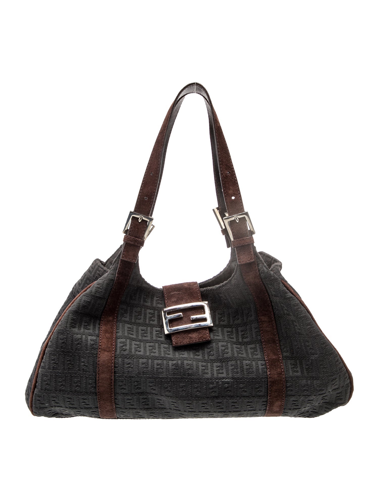 Fendi Zucchino FF Shoulder Bag Vintage