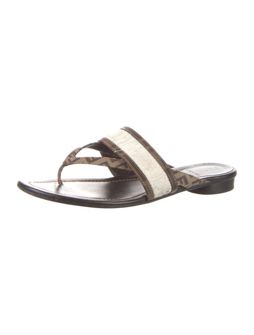 Fendi Canvas Animal Print Slides