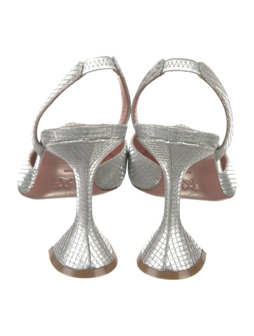 Fendi Leather Animal Print Slingback Pumps