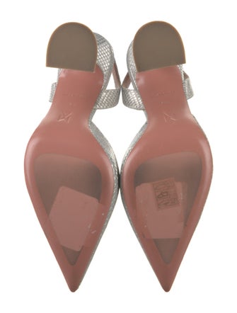 Fendi Leather Animal Print Slingback Pumps