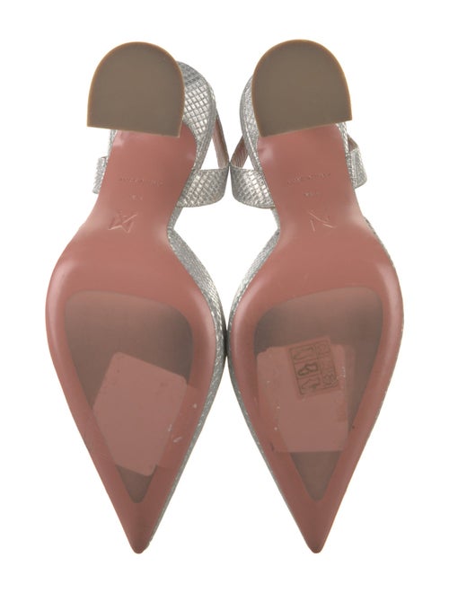 Fendi Leather Animal Print Slingback Pumps