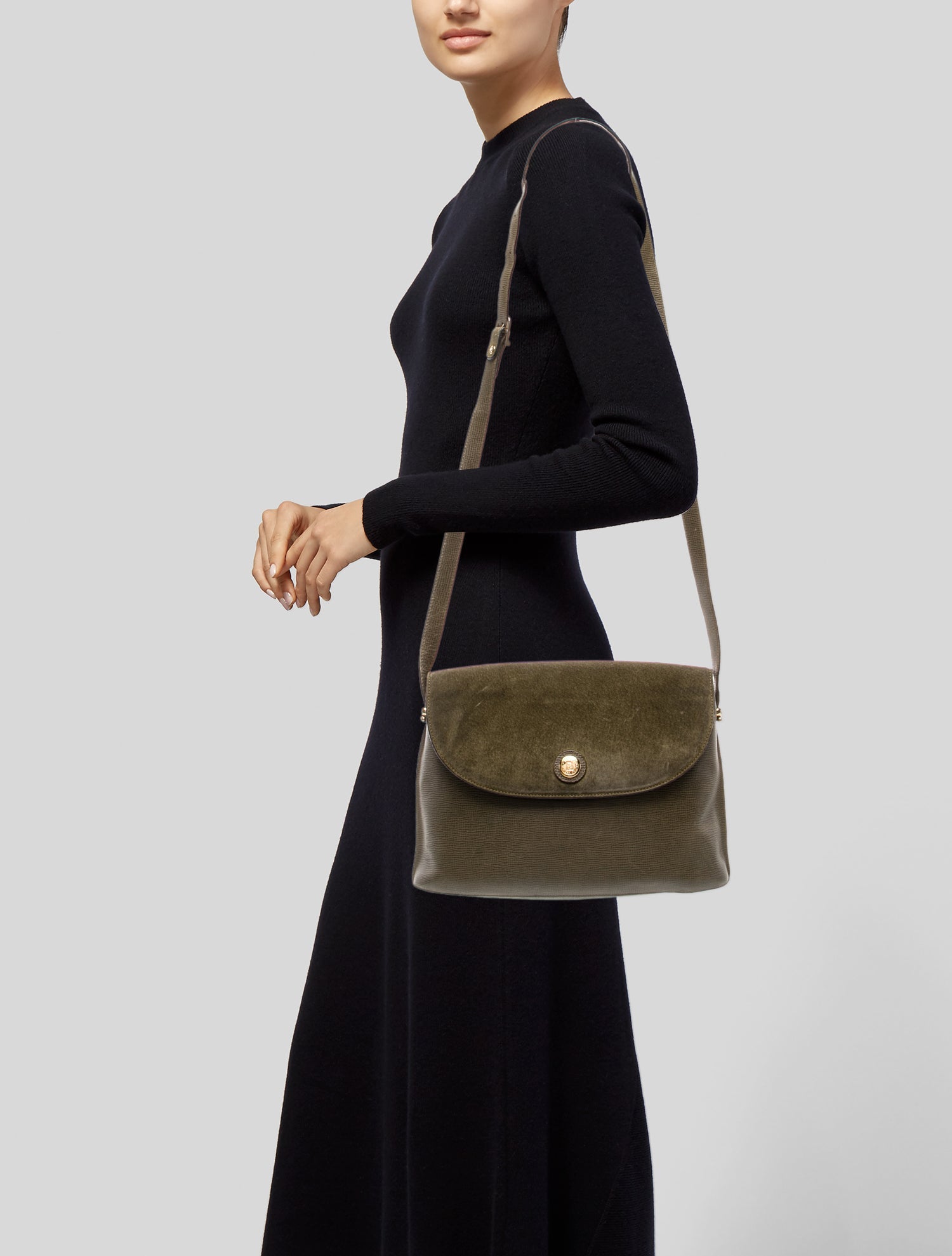 Fendi Leather Shoulder Bag Vintage