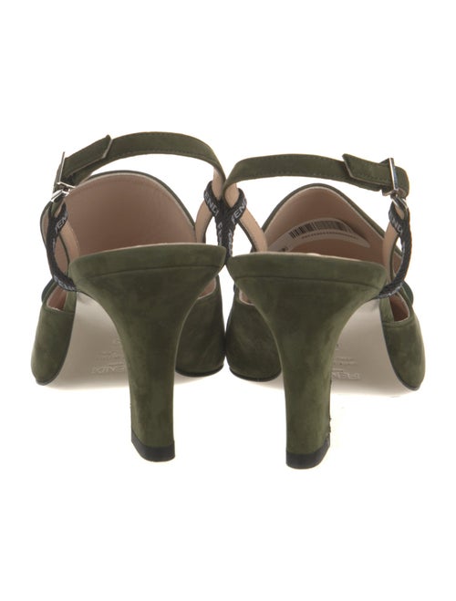 Fendi Suede Slingback Pumps