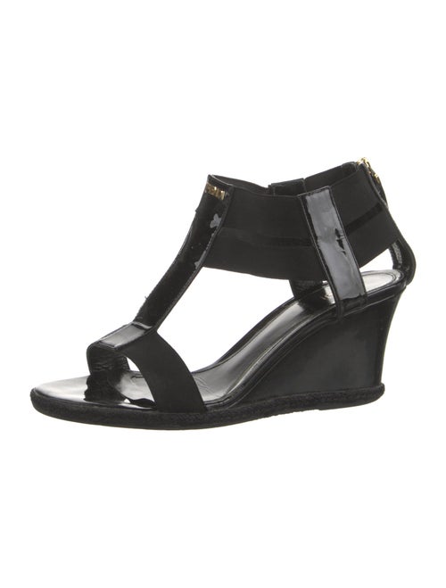 Fendi Patent Leather T-Strap Sandals