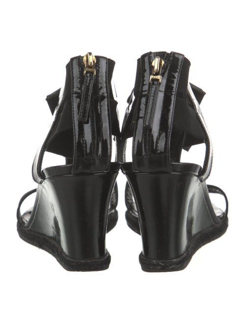 Fendi Patent Leather T-Strap Sandals