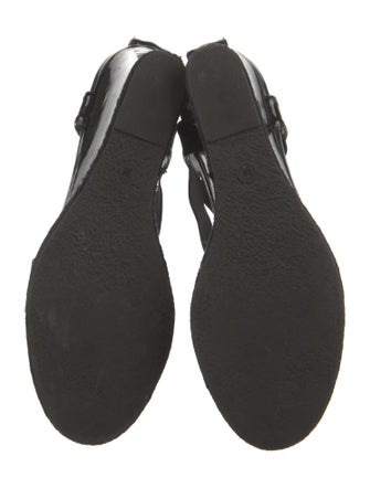 Fendi Patent Leather T-Strap Sandals