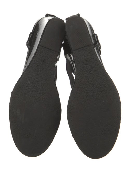 Fendi Patent Leather T-Strap Sandals