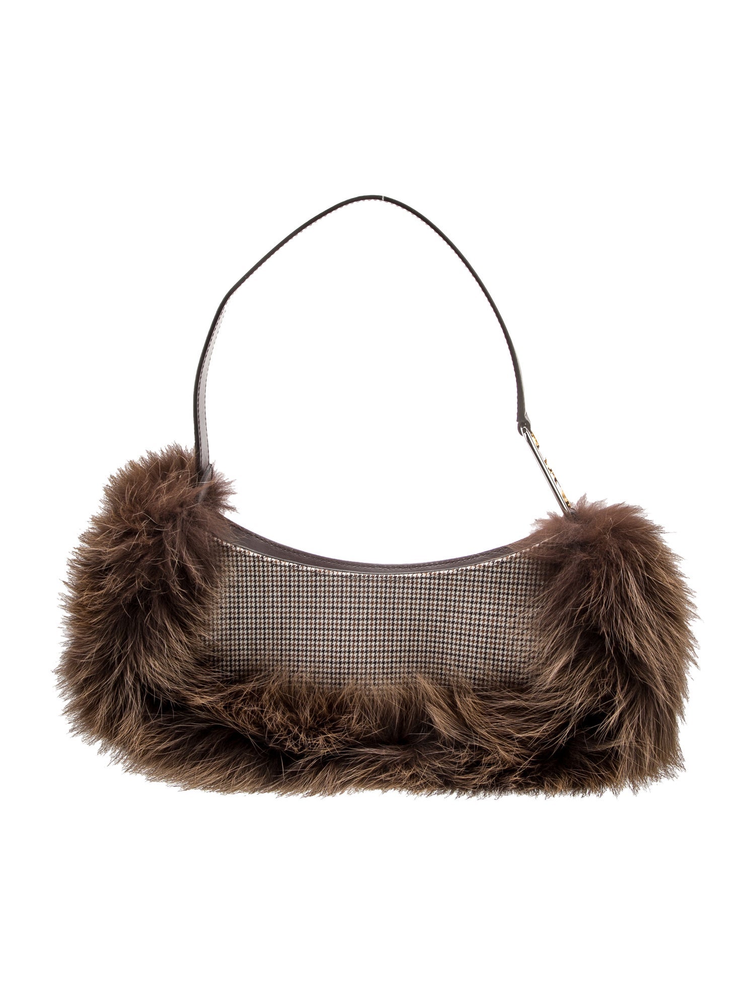 Fendi Wool O'Lock Swing 2022 - Brown Hobos, Handbags - FEN406436