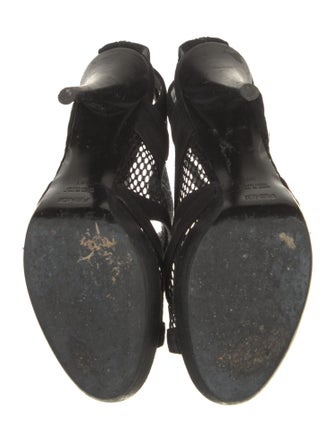Fendi Suede Mesh Accents Pumps