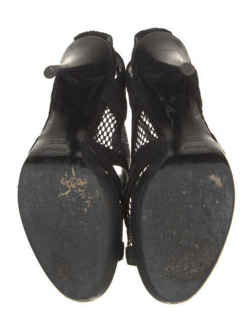 Fendi Suede Mesh Accents Pumps