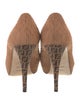 Fendi Zucca FF Logo Snakeskin Pumps