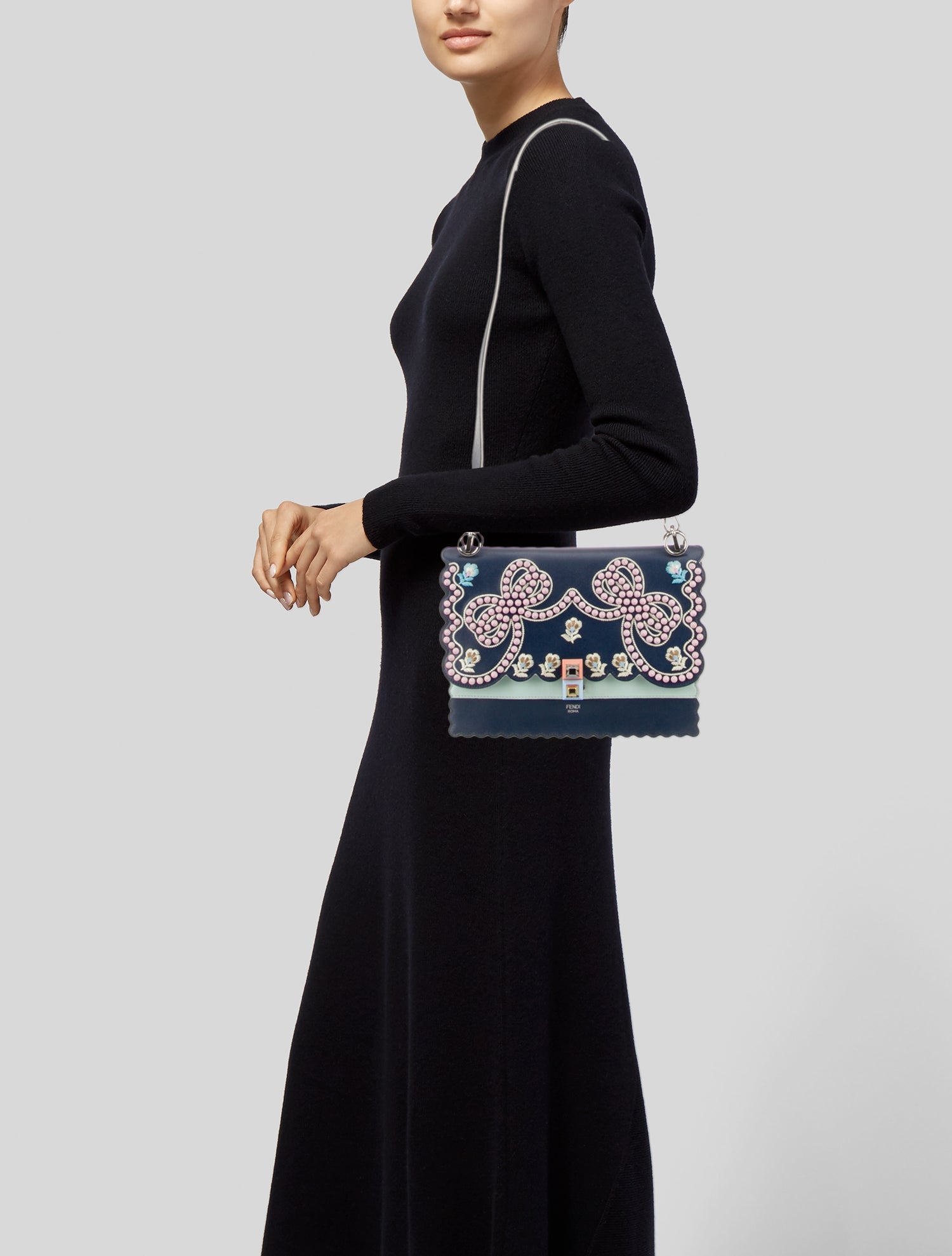 Fendi Leather Top Handle Bag