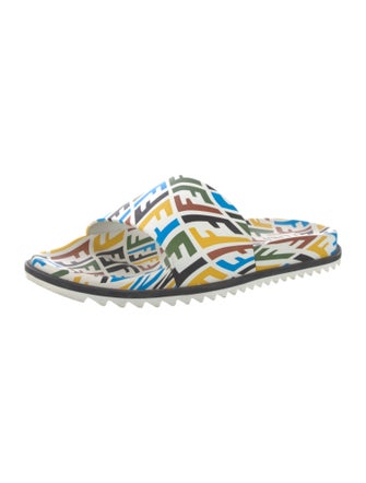 Fendi Zucca FF Logo Rubber Slides