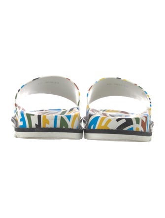 Fendi Zucca FF Logo Rubber Slides