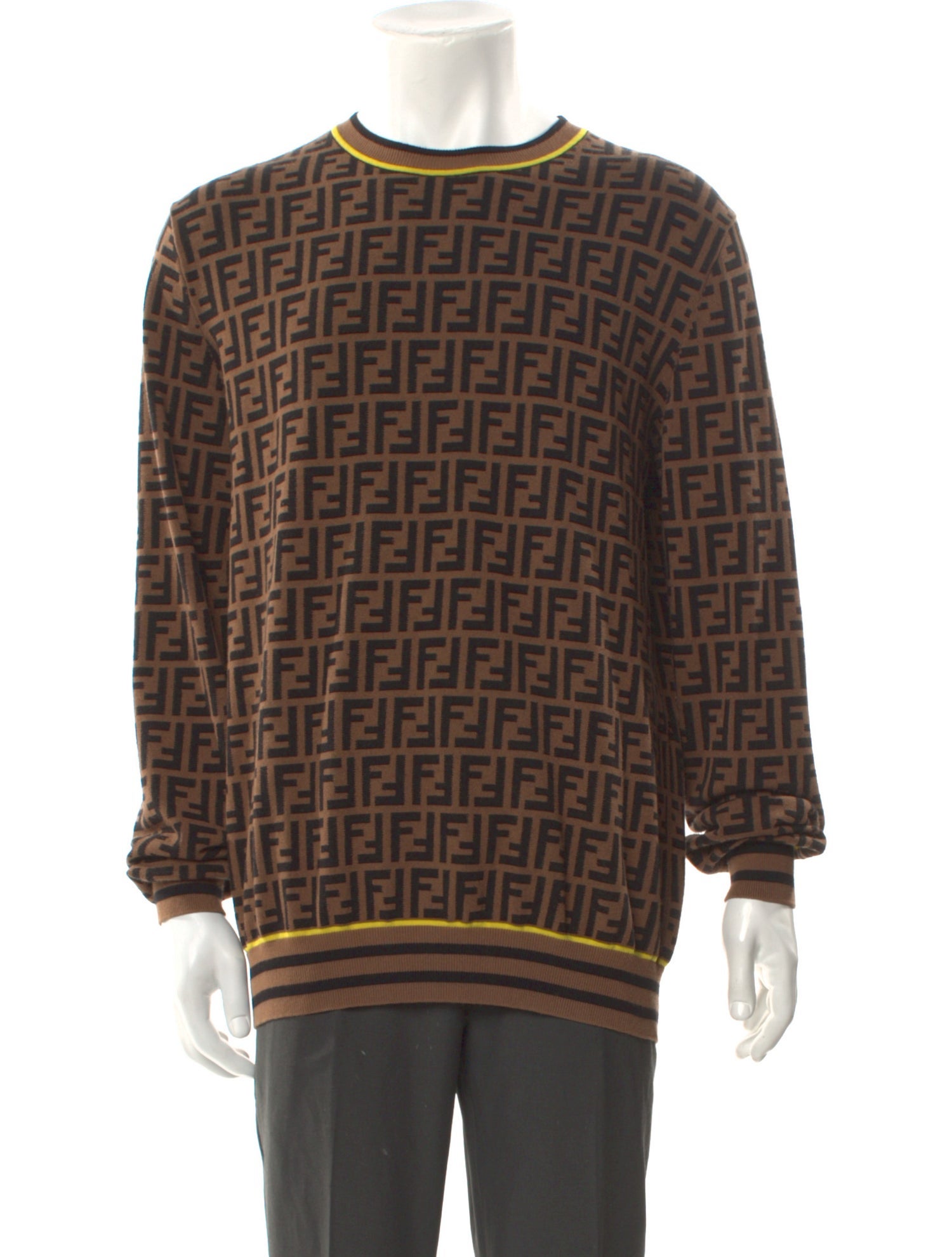 Fendi Zucca FF Logo Printed Pullover