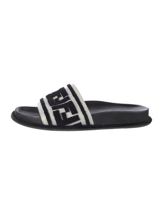 Fendi Zucca FF Logo Printed Slides