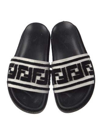 Fendi Zucca FF Logo Printed Slides