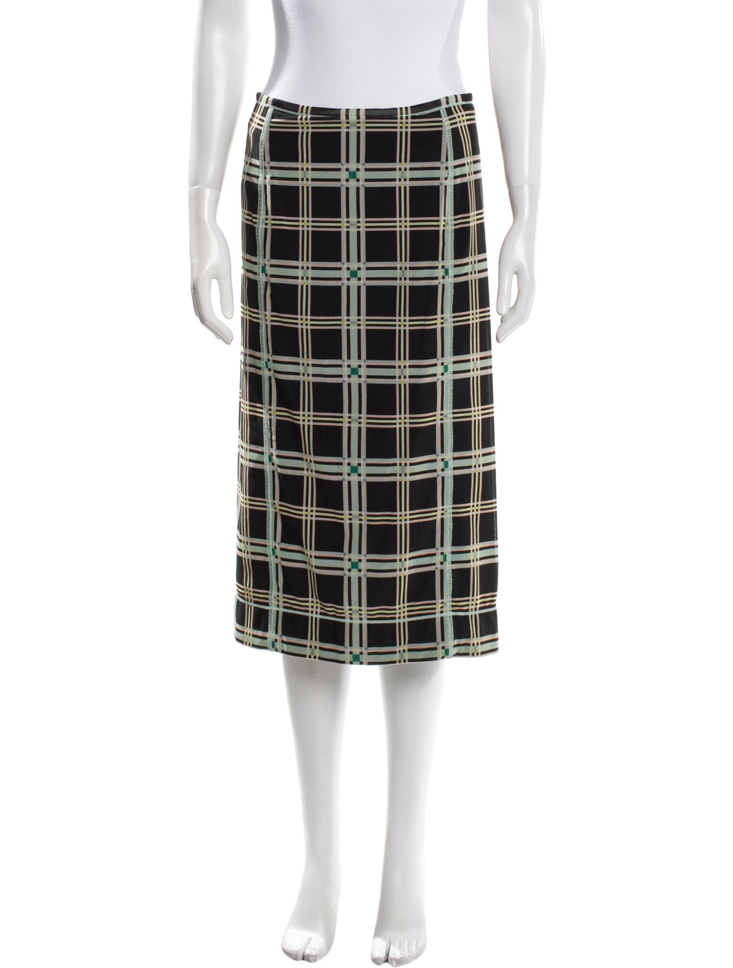 Fendi Plaid Print Knee-Length Skirt