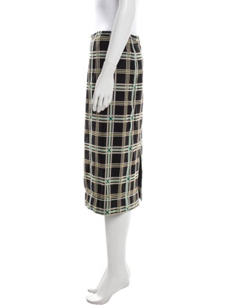 Fendi Plaid Print Knee-Length Skirt