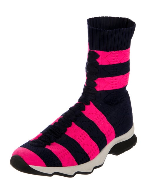 Fendi Striped Sock Sneakers