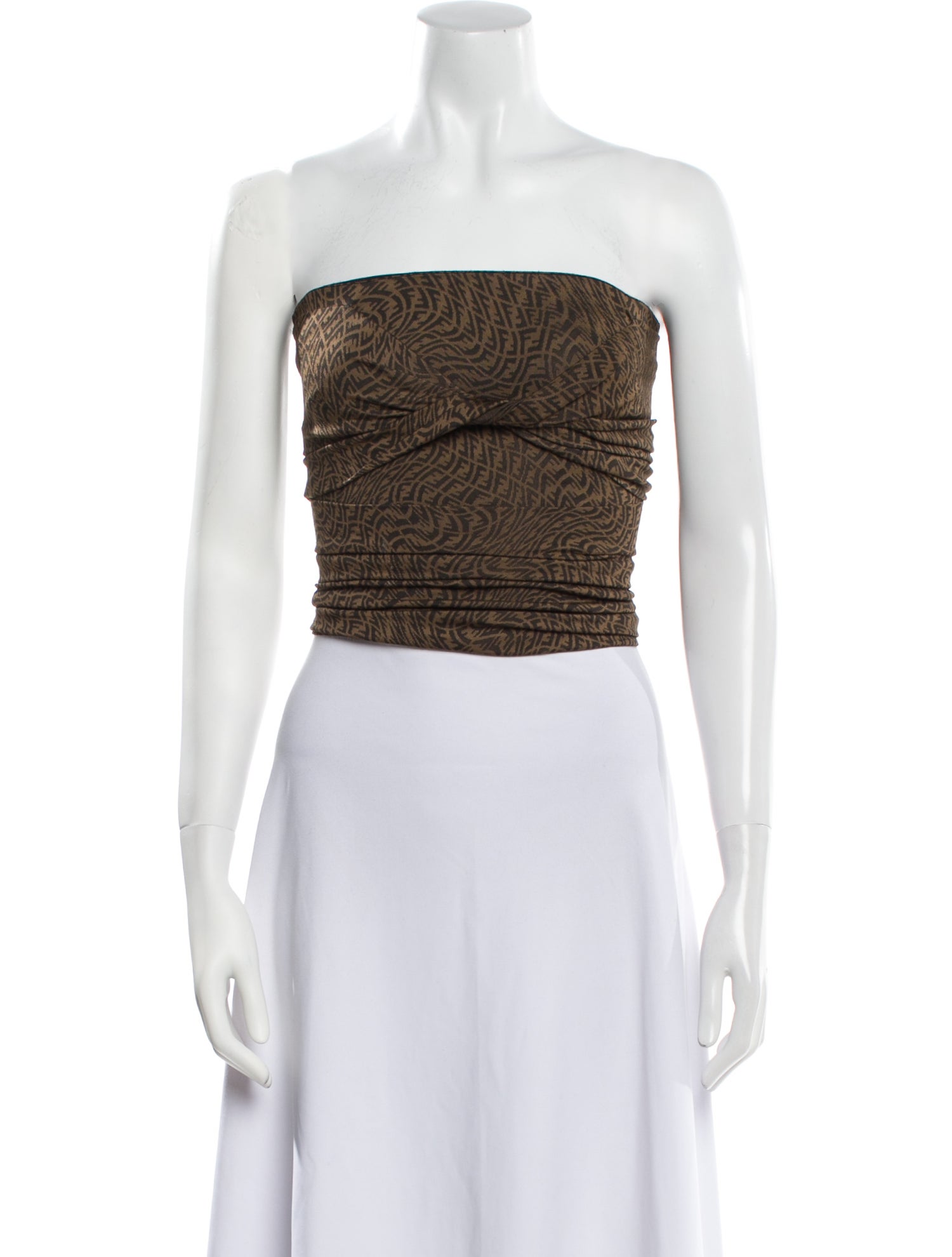 Fendi Strapless Crop Top