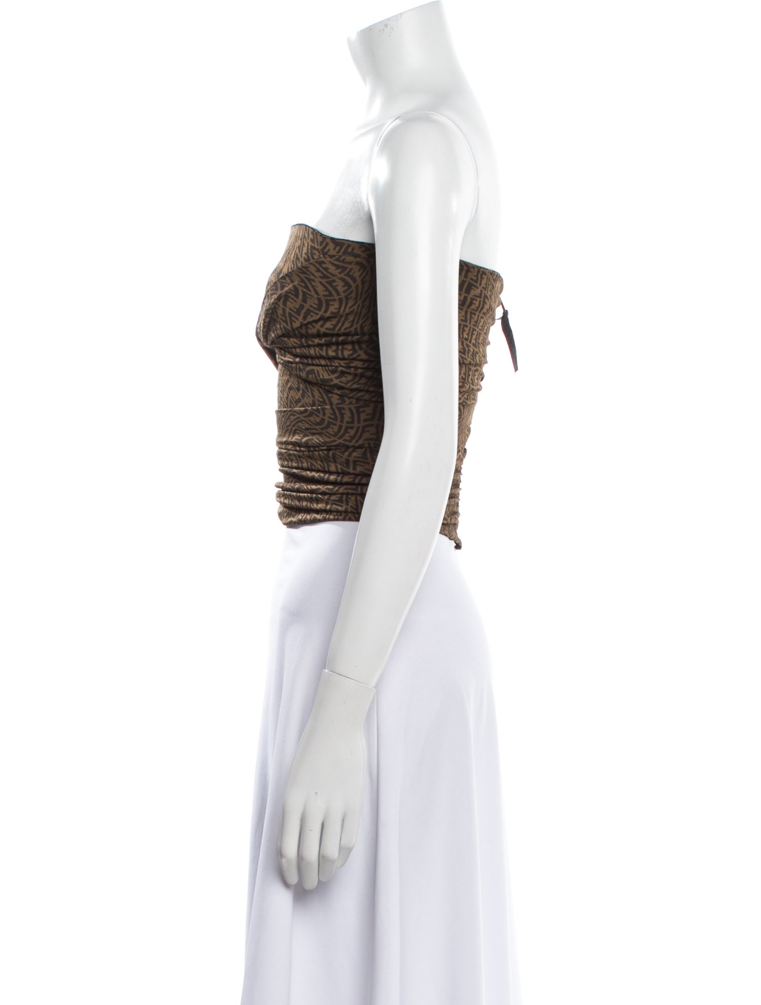 Fendi Strapless Crop Top