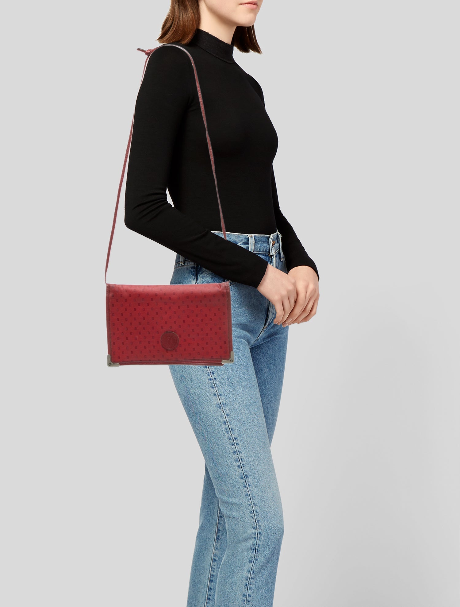 Fendi Zucchino FF Shoulder Bag Vintage