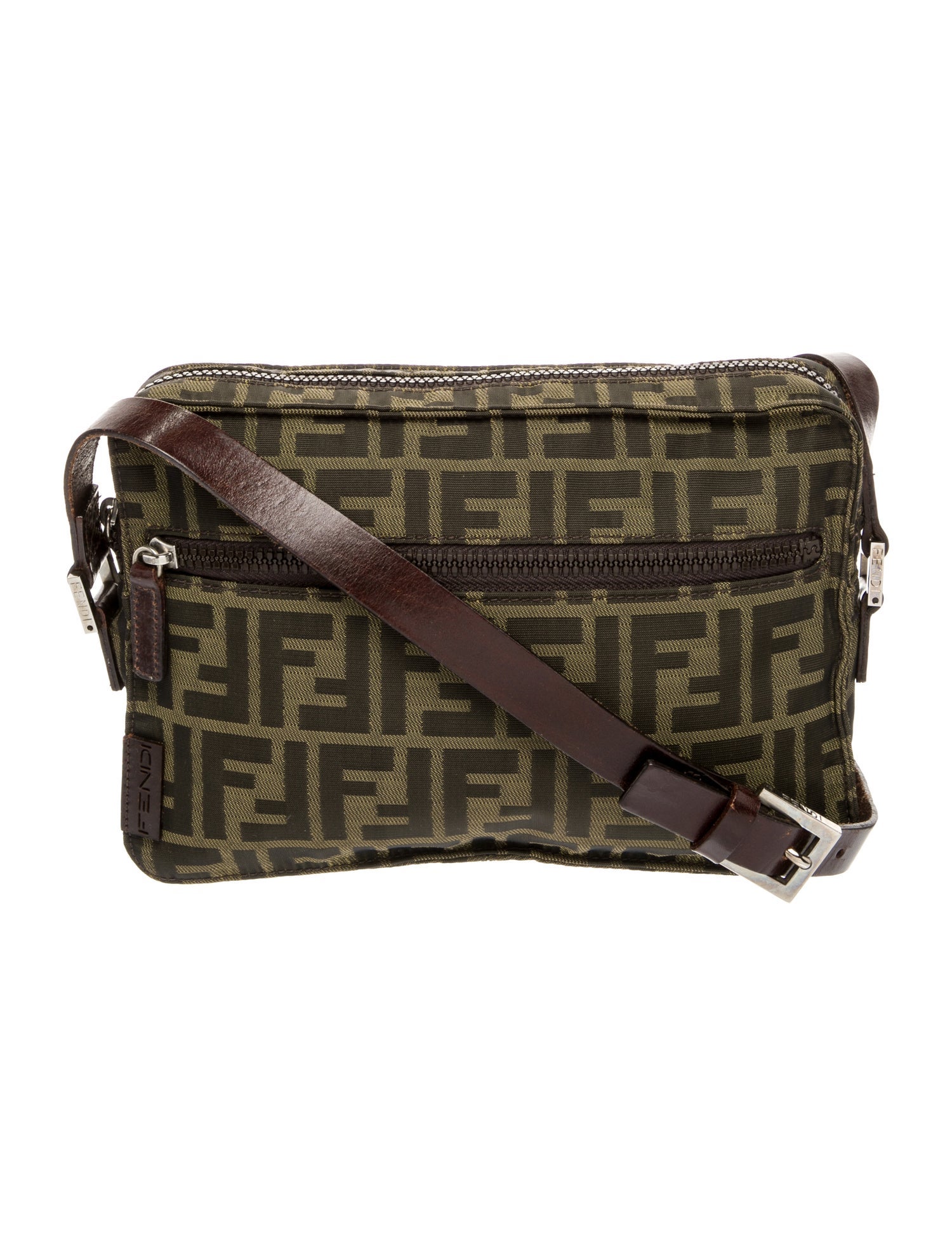Fendi Zucca FF Messenger Bag Vintage