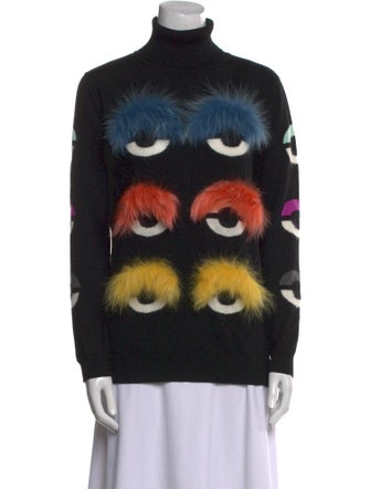 Fendi Wool Printed Sweater