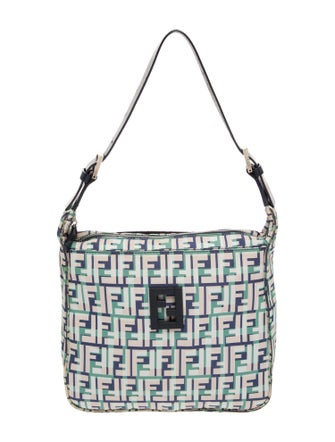 Fendi Canvas Double Flap Baguette