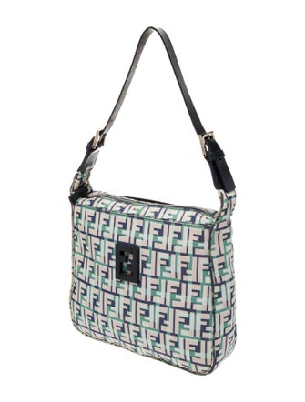 Fendi Canvas Double Flap Baguette