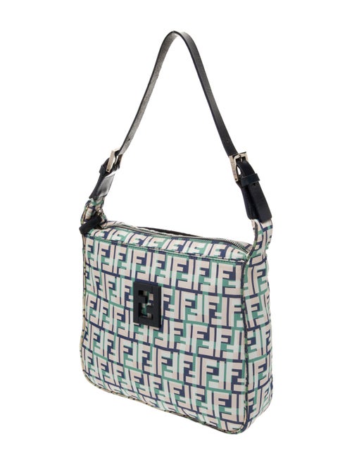 Fendi Canvas Double Flap Baguette