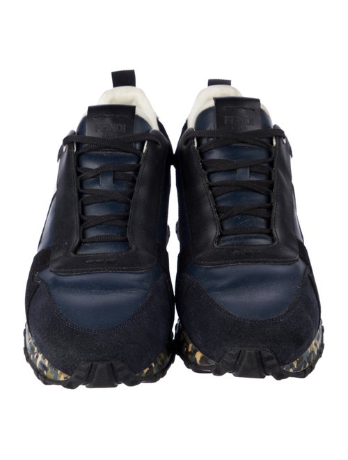 Fendi Leather Printed Sneakers